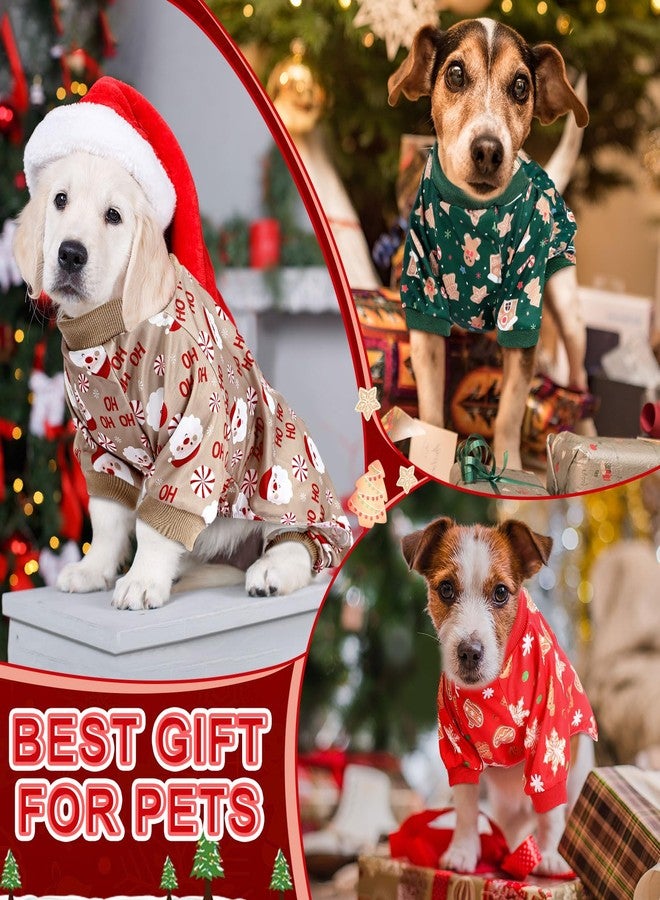 بيجامات عيد الميلاد للكلاب من SilTriangle، 6 قطع، بتصميمات بابا نويل ورجل الثلج ورجل خبز الزنجبيل، بيجامات عيد الميلاد للكلاب، ملابس دافئة لطيفة للجراء في عيد الميلاد، ملابس بيجامات للحيوانات الأليفة لعطلة الشتاء (صغير) - Image 5